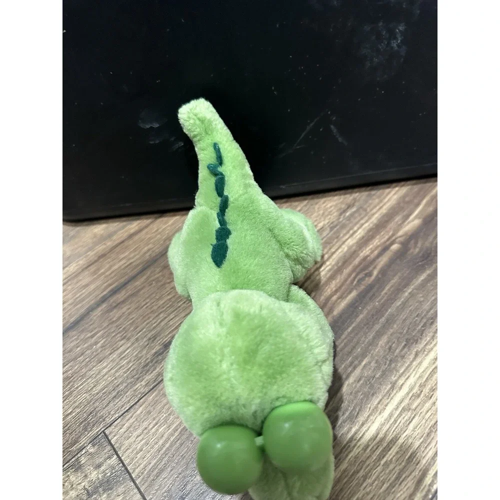 VGUC- Vintage-1988 Alligator Crocodile Plush Green Pink Baby‎ Applause